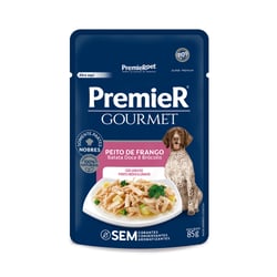 Ração Úmida Premier Gourmet Peito De Frango Para Cães Adultos De Porte Médio E Grande - 85G - 1 Unidade