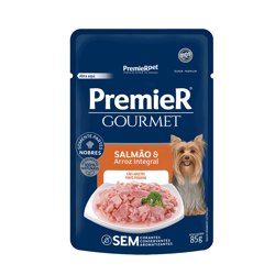 Ração Úmida Premier Gourmet Salmão E Arroz Integral Para Cachorros Adultos - 85G