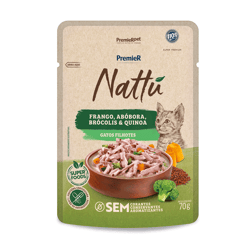 Ração Úmida Premier Nattu Frango E Abóbora 70G Para Gatos Filhotes