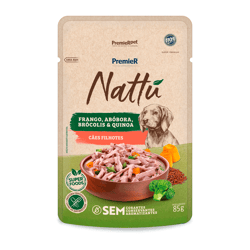 Ração Úmida Premier Nattu Frango E Abóbora - 85G Para Cães Filhotes