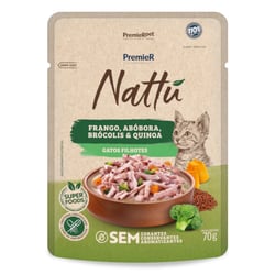 Ração Úmida Premier Nattu Frango E Abóbora 85G Para Gatos Filhotes - Sachê