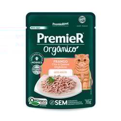 Ração Úmida Premier Orgânico Frango, Chia E Quinoa 70G Para Gatos Adultos - 1 Unidade
