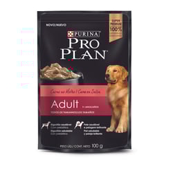 Ração Úmida Pro Plan Para Cães Adultos Sabor Carne - 1 Sachê 100G
