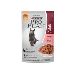 Ração Úmida Pro Plan Para Gatos Adultos Sabor Salmão - 1 Sachê 85G
