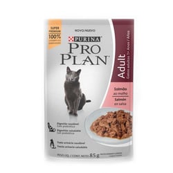Ração Úmida Pro Plan Salmão Para Gatos Adultos - 85G