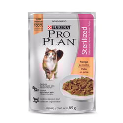 Ração Úmida Pro Plan Sterilized Para Gatos Sabor Frango - 1 Sachê 85G