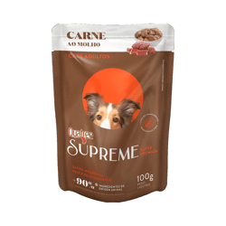 Ração Úmida Quatree Supreme Para Cães Adultos Sabor Carne - 1 Sachê De 100G