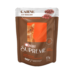 Ração Úmida Quatree Supreme Para Gatos Adultos Sabor Carne - 85G