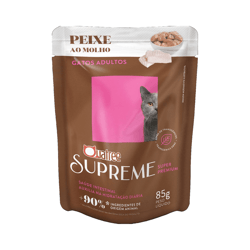 Ração Úmida Quatree Supreme Para Gatos Adultos Sabor Peixe - 85G