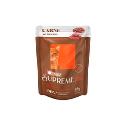 Ração Úmida Quatree Supreme Para Gatos Castrados Sabor Carne - 85G