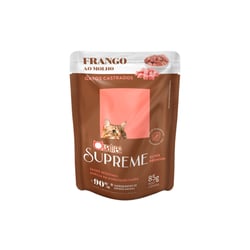 Ração Úmida Quatree Supreme Sabor Frango Para Gatos Castrados - 85G