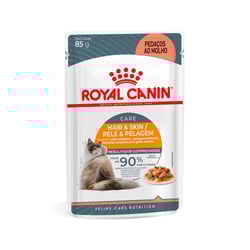 Ração Úmida Royal Canin Hair E Skin Para Gatos Adultos 85G - 1 Sachê