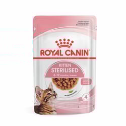 Ração Úmida Royal Canin Kitten Sterilised Para Gatos Filhotes Castrados Até 12 Meses - 85G