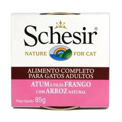 Ração Úmida Schesir Atum Frango Com Arroz Para Gatos - 1 Sachê