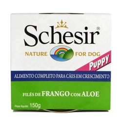 Ração Úmida Schesir Filhotes Frango Com Aloe - 150G 1 Sachê