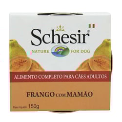 Ração Úmida Schesir Patê Frango Com Mamão Para Cães - 150G