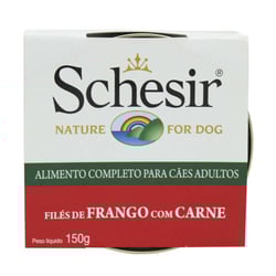 Ração Úmida Schesir Patê Frango E Carne Para Cães - 150G