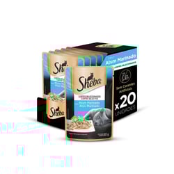 Ração Úmida Sheba Sabor Atum Marinado Para Gatos Adultos - 20 Sachês