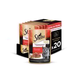 Ração Úmida Sheba Sabor Carne Ao Molho Para Gatos Filhotes - Kit 20 Unidades