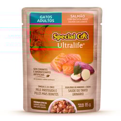 Ração Úmida Special Cat Ultralife Salmão Com Batata-Doce Para Gatos Adultos - 85G