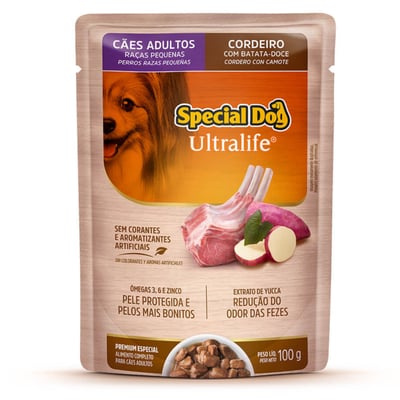 Ração Úmida Special Dog Ultralife Cordeiro Com Batata-Doce Para Cães Adultos De Raças Pequenas - 1 Unidade De 100G