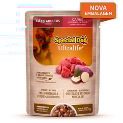 Ração Úmida Special Dog Ultralife Para Cães Adultos Sabor Carne Ao Molho - 100G