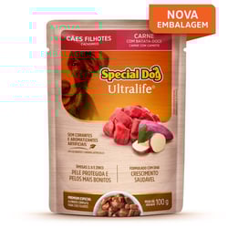 Ração Úmida Special Dog Ultralife Para Cães Filhotes Sabor Carne - 100G