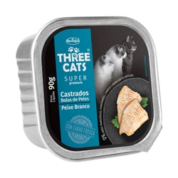 Ração Úmida Three Cats Special Bola De Pelos Patê - 90G