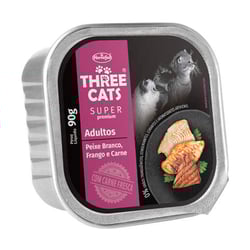 Ração Úmida Three Cats Special Para Gatos Adultos - 1 Unidade De 90G