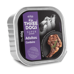 Ração Úmida Three Dogs Special Patê De Cordeiro Para Cães Adultos - 150G