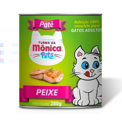 Ração Úmida Turma Da Mônica Peixe 280G Para Gatos Adultos