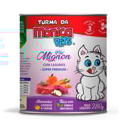 Ração Úmida Turma Da Mônica Pets Filé Mignon Com Legumes Para Gatos - 280G
