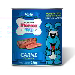 Ração Úmida Turma Da Mônica Pets Patê Para Cães Filhotes Sabor Carne - 280G