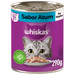 Ração Úmida Whiskas Atum Ao Molho Para Gatos Adultos - 290G Lata