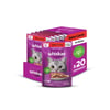 Ração Úmida Whiskas Carne Ao Molho Para Gatos Adultos - Kit 20 Unidades