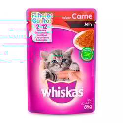 Ração Úmida Whiskas Carne Jelly Para Gatos Filhotes - 85G Sachê