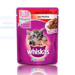Ração Úmida Whiskas Carne Para Filhotes - 85G