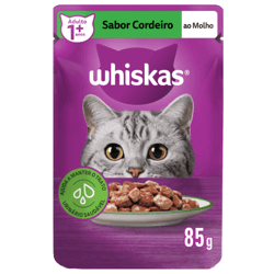 Ração Úmida Whiskas Cordeiro Ao Molho Para Gatos Adultos - 85G Sachê
