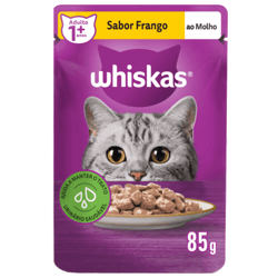 Ração Úmida Whiskas Frango Para Gatos Adultos - 85G - 1 Unidade