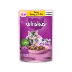 Ração Úmida Whiskas Gatos Filhotes Sabor Frango Ao Molho - 85G