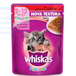 Ração Úmida Whiskas Jelly Carne Para Gatos Filhotes - 85G