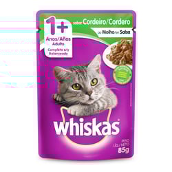 Ração Úmida Whiskas Para Gatos Adultos Sabor Cordeiro - 85G