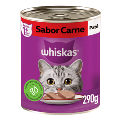 Ração Úmida Whiskas Patê Carne Para Gatos Adultos - Lata 290G