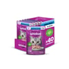Ração Úmida Whiskas Peixe Ao Molho Para Gatos Adultos Castrados - Kit 40 Unidades