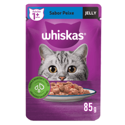 Ração Úmida Whiskas Peixe Jelly Para Gatos Adultos 85G - 1 Sachê