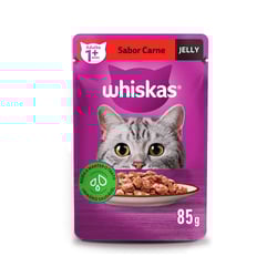 Ração Úmida Whiskas Sabor Carne Para Gatos Adultos - 1 Sachê De 85G