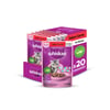 Ração Úmida Whiskas Sachê Carne Molho Para Gatos Filhotes - Kit 20 Unidades