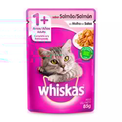 Ração Úmida Whiskas Salmão Para Gatos Adultos - 85G