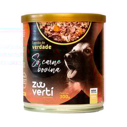 Ração Úmida Zooverti Carne Bovina Para Cães - 300G Lata