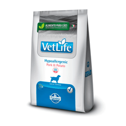 Ração Vet Life Hypoallergenic Porco E Batata Para Cães Adultos - 2Kg - 10,1 Kilos